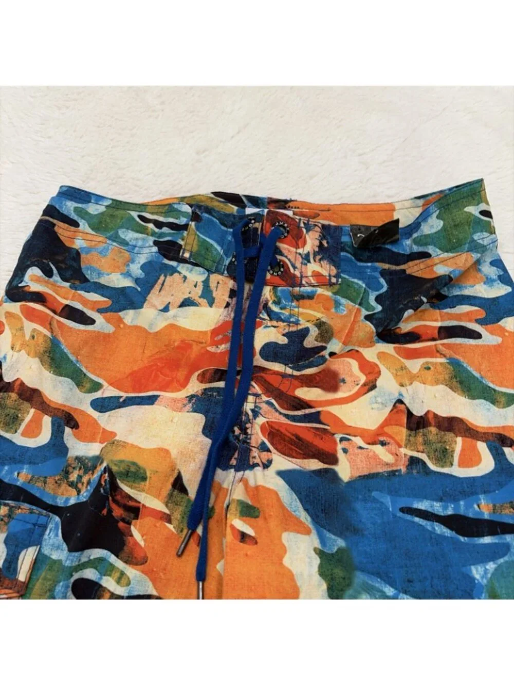 Just Bones Boardshorts Boys Camo Swim Trunks 28 B Adjustable